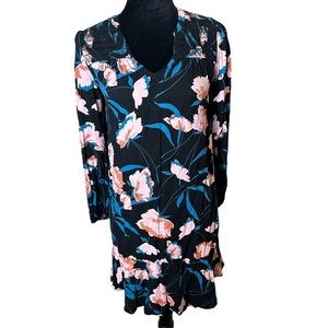 Maeve by Anthropologie Floral Long Sleeve Ragonda Tunic Dress Size 0